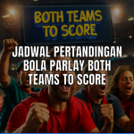 Gambar atmosfir sepak bola menunjukkan Both Teams To Score dengan penonton antusias di stadion.