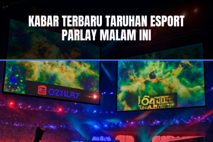 arena esports warna-warni dengan layar besar permainan Dota 2